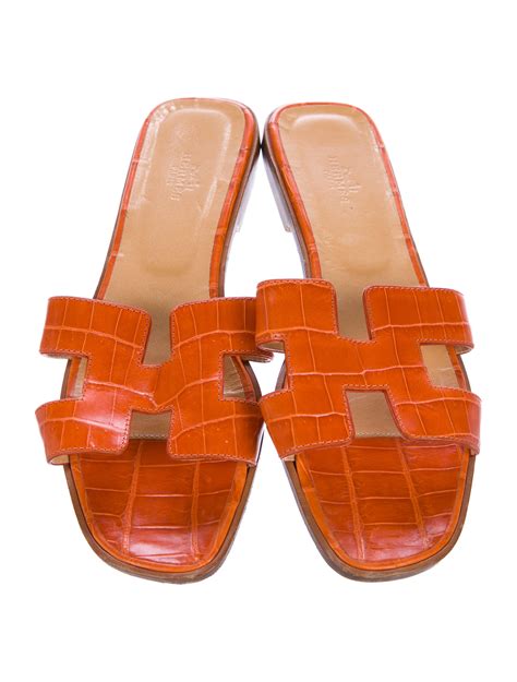 hermes alligator oran sandals|oran sandals size.